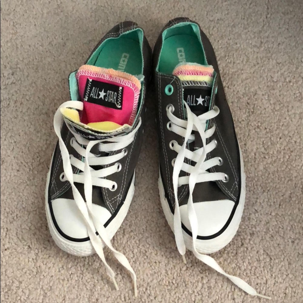 Gray Converse sneakers